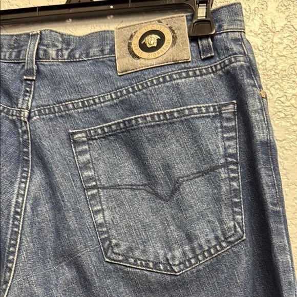 Versace Blue Straight Jeans Classic Denim